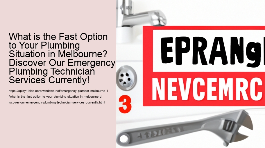 What is the Fast Option to Your Plumbing Situation in Melbourne? Discover Our Emergency Plumbing Technician Services Currently!