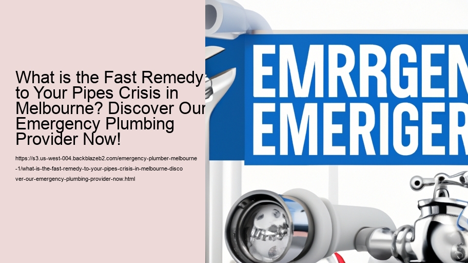What is the Fast Remedy to Your Pipes Crisis in Melbourne? Discover Our Emergency Plumbing Provider Now!