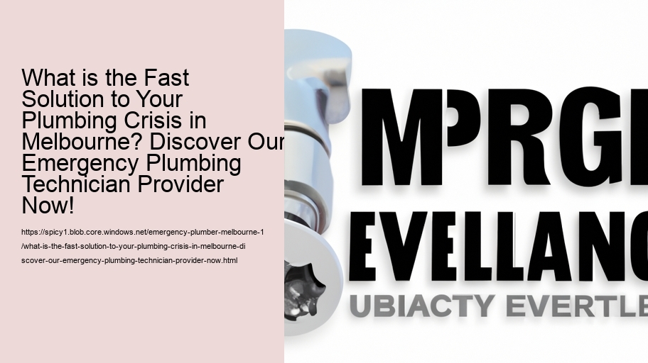 What is the Fast Solution to Your Plumbing Crisis in Melbourne? Discover Our Emergency Plumbing Technician Provider Now!