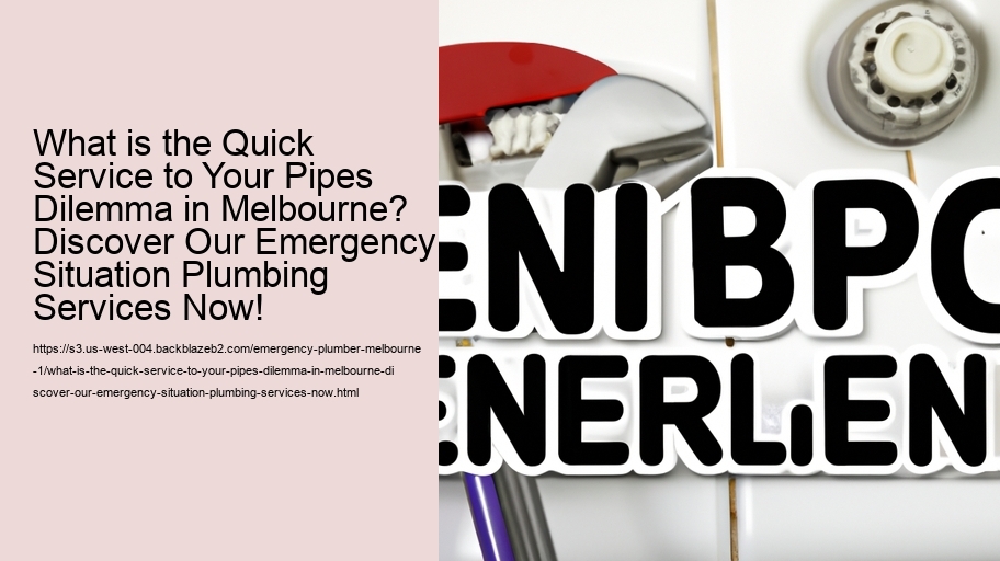 What is the Quick Service to Your Pipes Dilemma in Melbourne? Discover Our Emergency Situation Plumbing Services Now!