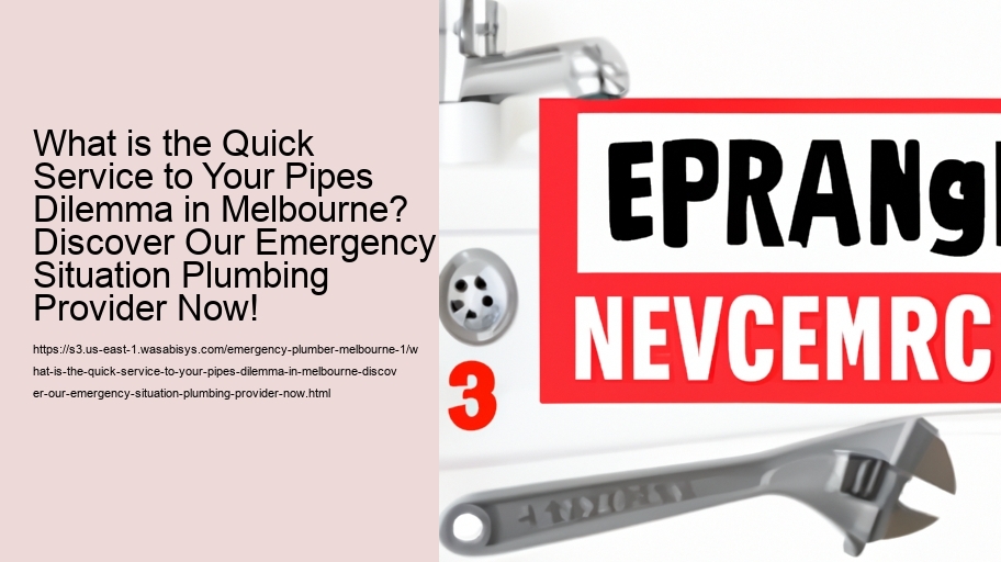 What is the Quick Service to Your Pipes Dilemma in Melbourne? Discover Our Emergency Situation Plumbing Provider Now!