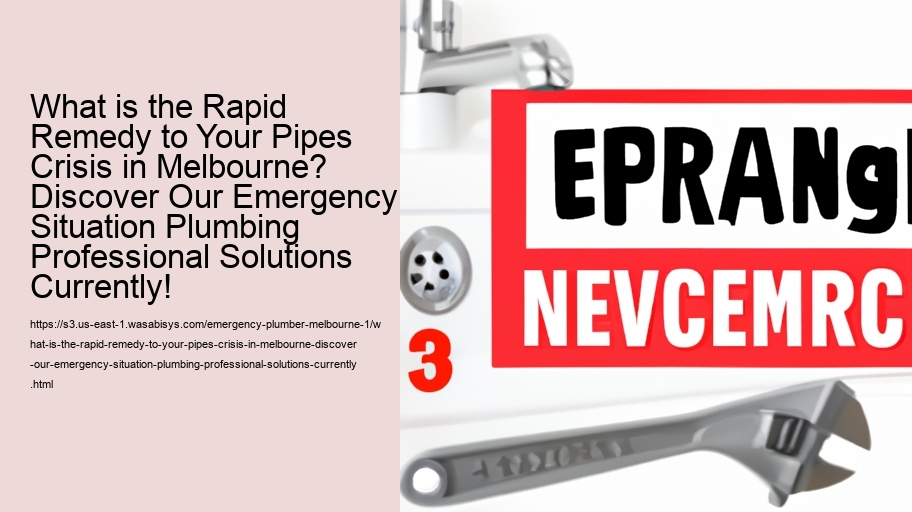 What is the Rapid Remedy to Your Pipes Crisis in Melbourne? Discover Our Emergency Situation Plumbing Professional Solutions Currently!
