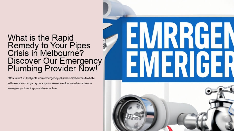 What is the Rapid Remedy to Your Pipes Crisis in Melbourne? Discover Our Emergency Plumbing Provider Now!