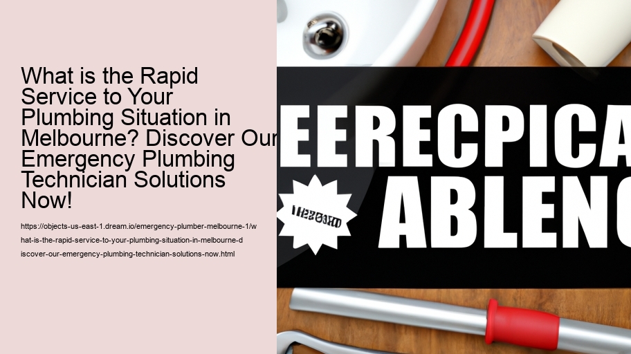 What is the Rapid Service to Your Plumbing Situation in Melbourne? Discover Our Emergency Plumbing Technician Solutions Now!