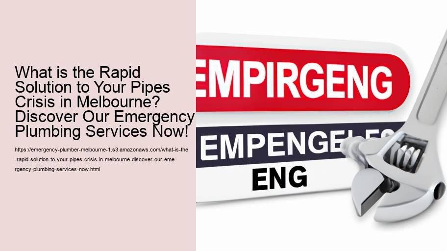 What is the Rapid Solution to Your Pipes Crisis in Melbourne? Discover Our Emergency Plumbing Services Now!